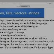 Sequences Lists Arrays In Common Lisp