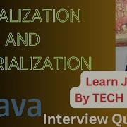 Serialization And DeSerialization In Java Externalization Interview Questions Java Learning