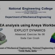 08 Explicit Dynamics Soda Can Ansys Tutorial