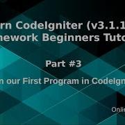 Learn CodeIgniter V3 1 10 Framework Beginners Tutorial 3 Run Our First Program In CI