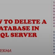 How To Delete Drop A Database SQL Server SQL Talks By Vineet VINEET VERMA