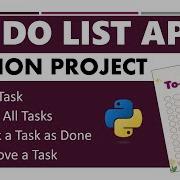 To Do List App In Python Python Project For Beginners