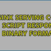Nginx Serving C Cgi Script Response Is Binary Format