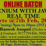 RAMESHSOFT NEW ONLINE BATCH SELENIUM WITH JAVA IN REAL TIME
