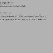 09 Method Of Convolution Sum Algorithm For Linear Comvolution Using Graphical Method LTI System