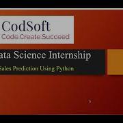 Codsoft Intership Task Sales Prediction By Using Python CodSoft