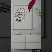 1 Line Skull Wall Decor Using Python Turtle Shorts Homedecor Viral