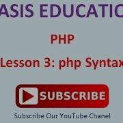 Lesson 3 Php Syntax