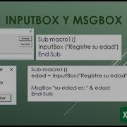 MACRO 2 COMO USAR INPUTBOX Y MSGBOX MS EXCEL AVANZADO