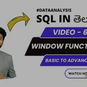Window Functions In Sql Telugu Basic To Advanced