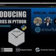 REDICULOUS Pytimetk For Time Series Analysis And Forecasting In Python Feat Snowflake
