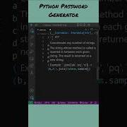 EASY Random Password Generator Python Programming Shorts