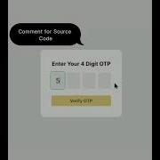 OTP Verification UI Built With HTML CSS And JavaScript Coding