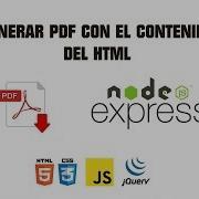 HTML To PDF Nodejs Express