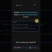 Stop Using In C Use String Interpolation Instead Codingtips Coding Programminglanguage
