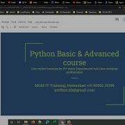 Python Basic Advanced Demo Session By 15 Years Trainer New Batch 6th June Sunday 11 AM IST
