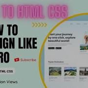 Figma To Html CSS Travel Responsive Web Design Mobile Optimized