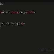 HTML Dialog Tag