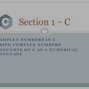 Cprogramming Complexnumber Striversity C05s01 Complex Numbers In C