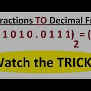 Binary Fractions To Decimal Fractions Conversion Number Systems