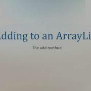 Java For Android ArrayList Add Method