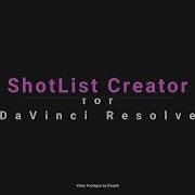 ShotList Creator For DaVinci Resolve