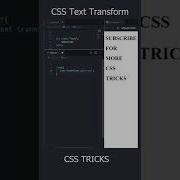 CSS Trick Text Transform Css For Beginners Coding Css Shorts