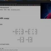 Python Video 06g Linear Algebra With Numpy Part3 Special Matrix Operations