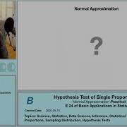 Hypothesis Test Of Single Proportion P5 Of 7 Statistics Data Science