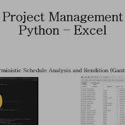 Python Based Project Management 1 Deterministic Schedule With Gantt Chart