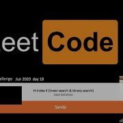 H Index II Leetcode Linear Search And Binary Search Java Solution