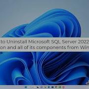 How To Uninstall SQL Server 2022 Express Edition And All Its Components From Windows 11