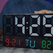 Large LED Digital Wall Clock Date And Temperature