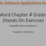 Word Chapter 4 Grader Hands On Exercise