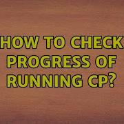 Unix Linux How To Check Progress Of Running Cp 13 Solutions