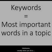 Using Keywords To Search