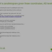 Python Lists For Loops Applied In Area Of A Parallelogram Given 3 Coords AS Level GCSE 9 1
