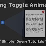 Sliding Toggle Animation With Content Box JQuery Tutorials Transforming Toggle Icon