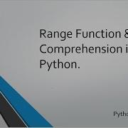 27 Range Function List Comprehension In Python
