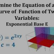 Determine The Equation Of A Level Curve Of Function Of Two Variables Exponential Base E