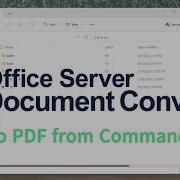 OSDC Tutorial Commandiline Docx To PDF