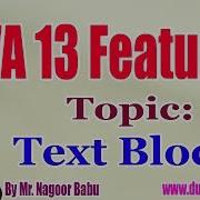 JAVA 13 Features Text Blocks By Mr Nagoor Babu Sir