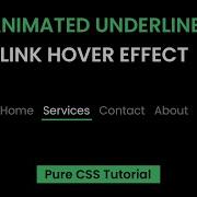 Animated Underline Link Hover Effect CSS Tutorial