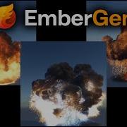 EmberGen Quick Test Of Lingering Particles Advected By Explosion