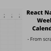 Week Calendar In React Native From Scratch
