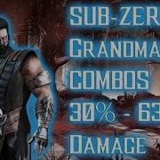 Mortal Kombat X Sub Zero Grandmaster Normal Hitbox Combos 30 63 Damage Old Patch ᴴᴰ