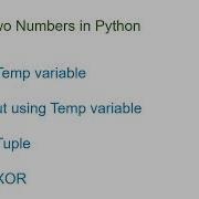 Swap Two Numbers In Python Shorts Youtubeshorts Ytshort