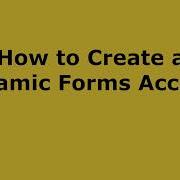 Dynamic Forms Tutorial
