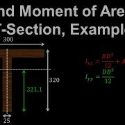 Second Moment Of Area Parallel Axis Theorem T Section Example Structural Engineering