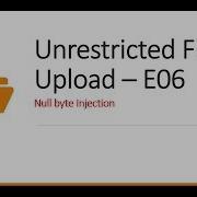 Null Byte Injection File Upload E06